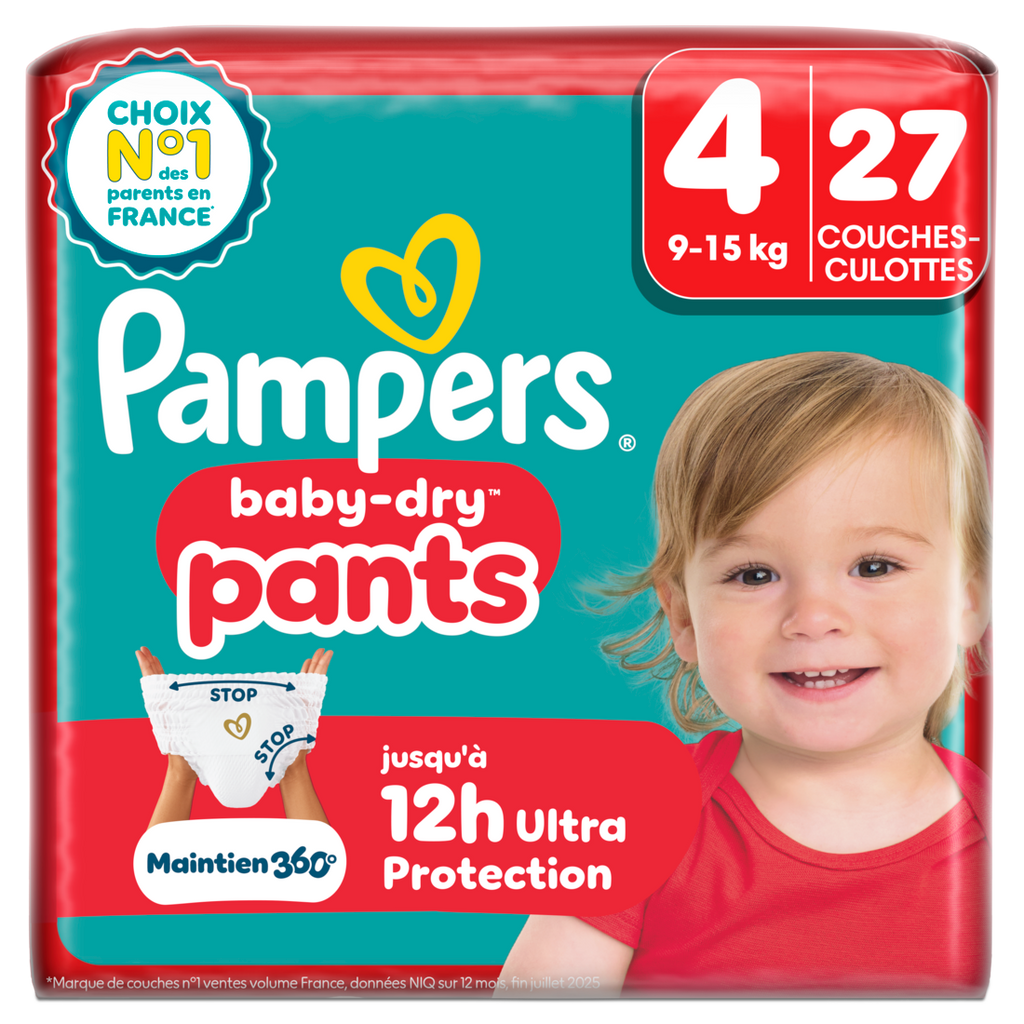 Pampers Couches-culottes Baby-Dry, Taille 4, 27 couches