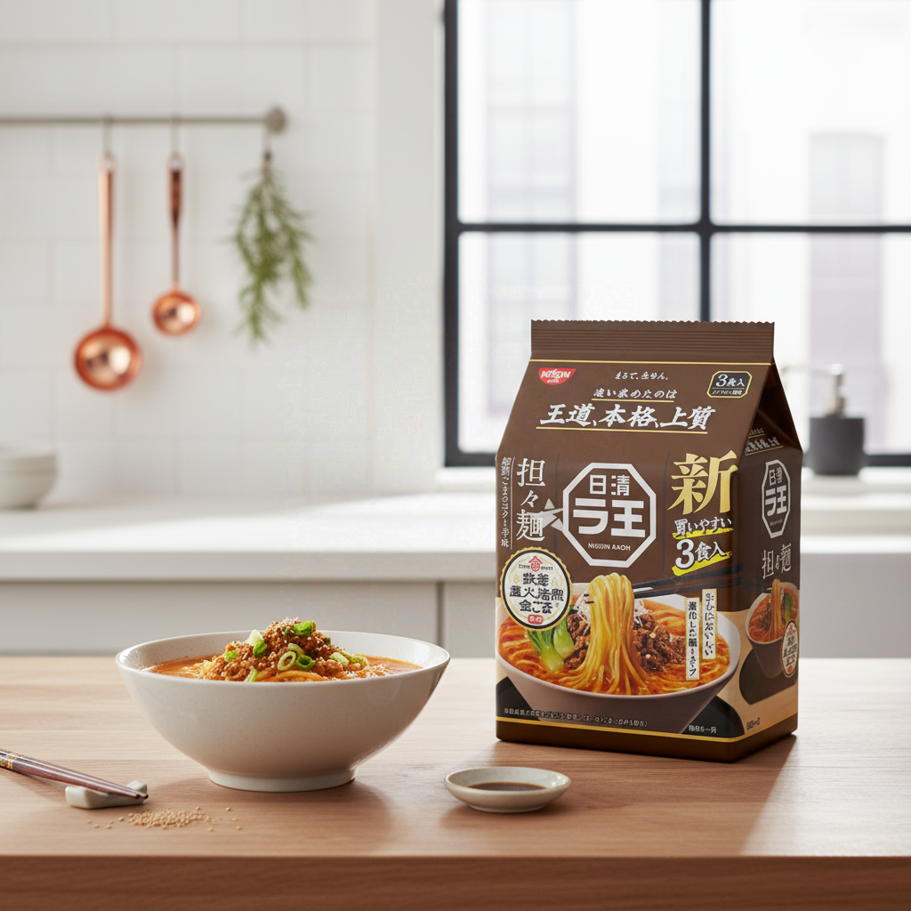 NISSIN Raoh Nouilles Tantan Pack de 3 portions (95 g x 3) 285 g