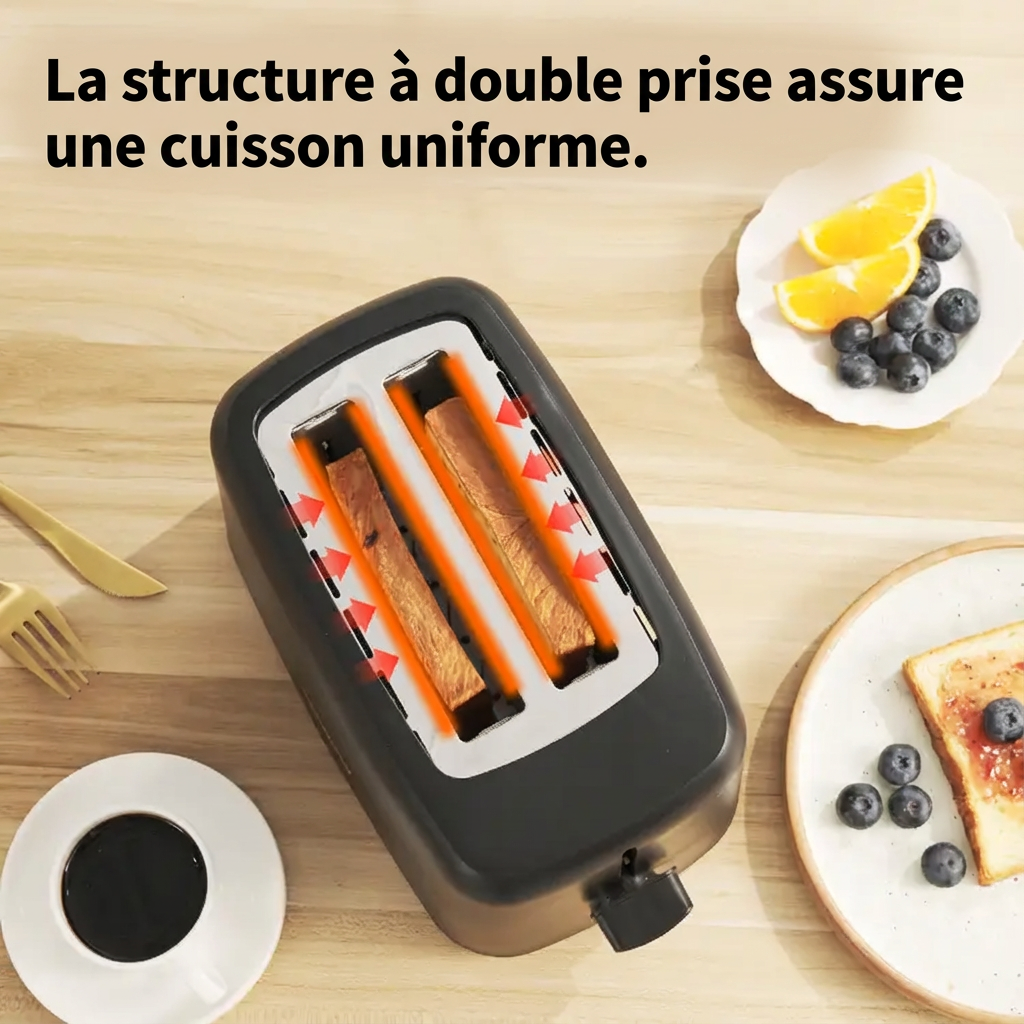 Ochama Grille-pain multifonction 650 W avec 6 niveaux de brunissage