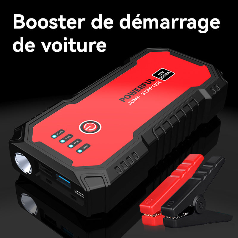 Porbi S901 Démarreur de Voiture 1500A de Pointe, Bloc d'Alimentation Portable, Booster de Batterie 14000mAh pour Véhicules Essence et Diesel 12V, SUV, Camionnette & Moto
