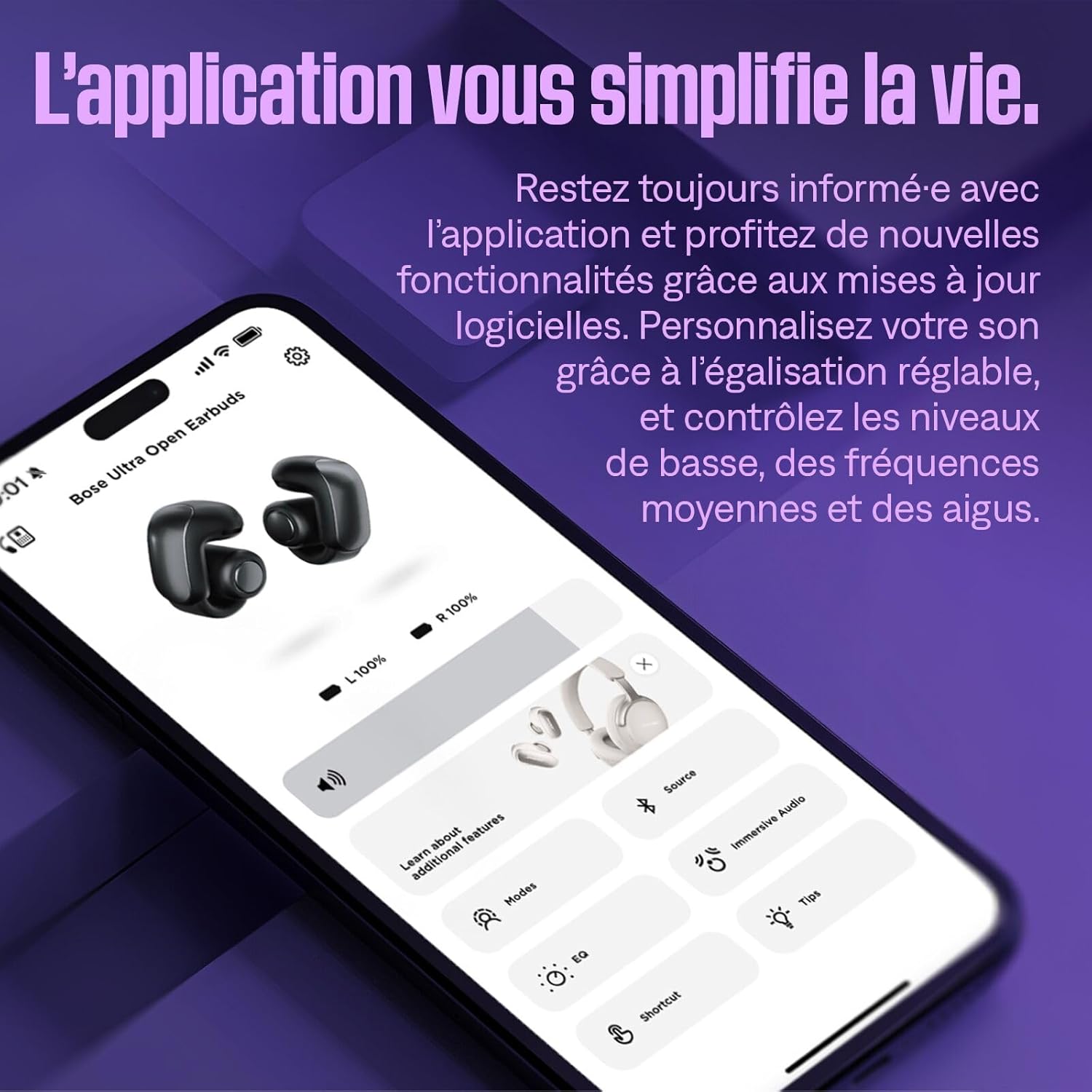 Bose écouteurs Ultra Open Earbuds - Noir