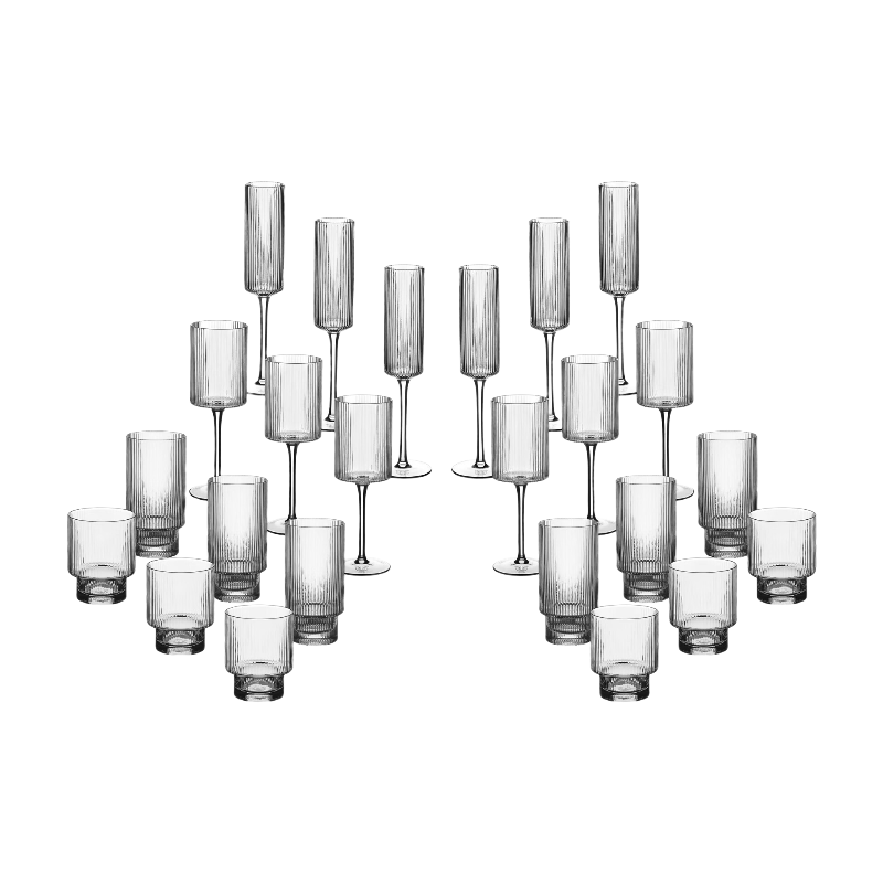 BJÖRN Set de verres complet LINJE - 24 pièces