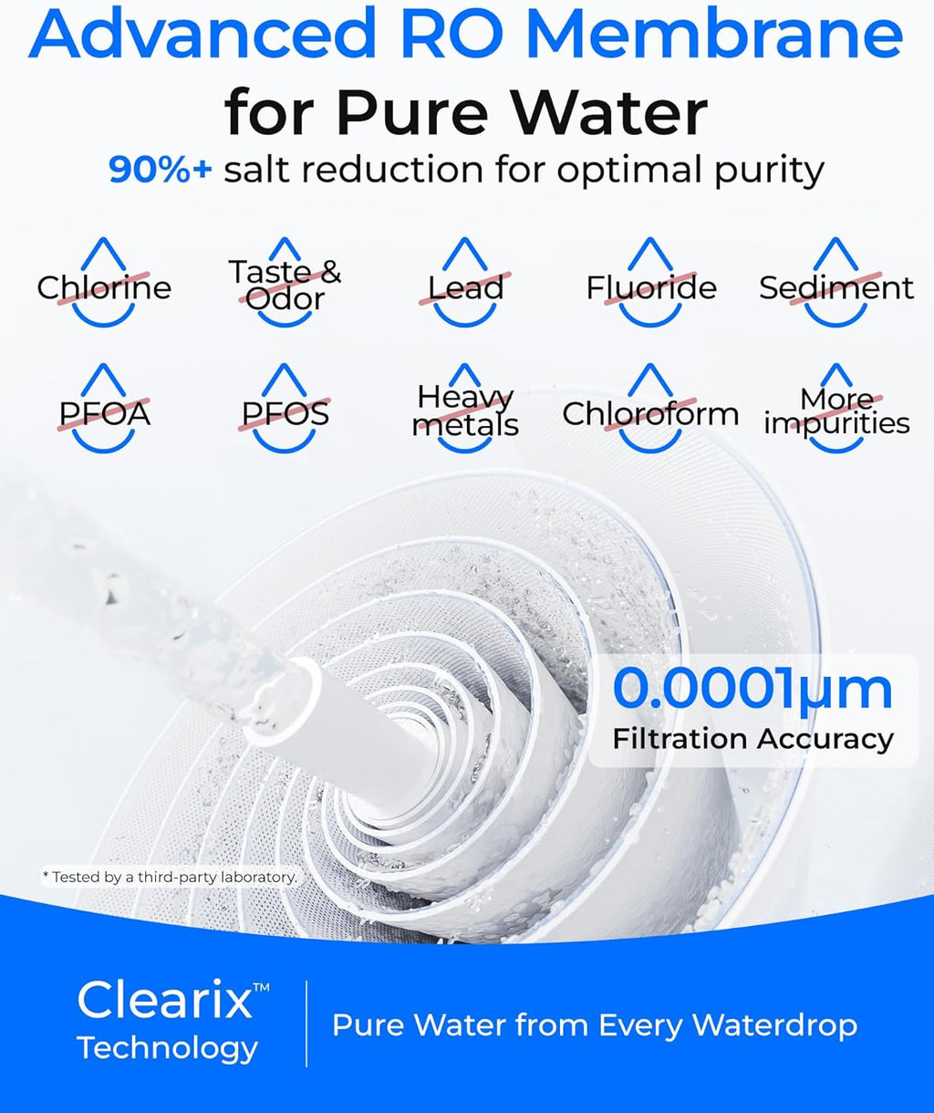 Cartouche de Filtre de Remplacement Waterdrop WD-G5P700A-CF pour Système d’Osmose Inverse Sous Évier WD-G5P700A – Durée de Vie 6 Mois