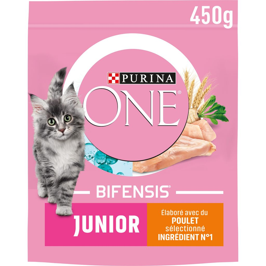 Purina One Bifensis Aliment pour chaton au poulet - 450 g