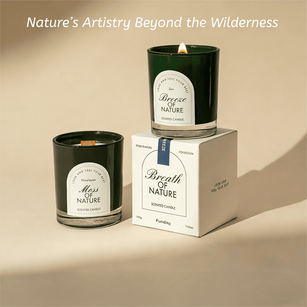 Zooly Bougie parfumée en gobelet à fond épais - Souffle de la nature, Mousse de l’Himalaya (Vert), 200 g, 1 pièce