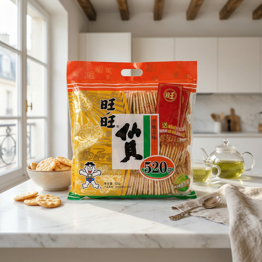 WANT WANT Senbei (Grand) 520 g (Contient 88 Paquets)