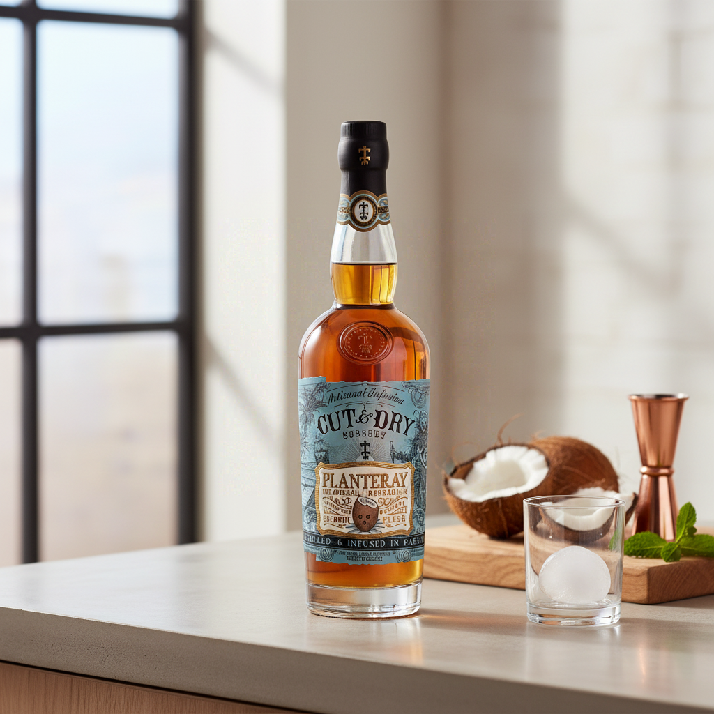 PLANTERAY RUM - (Ex Plantation) - Cut & Dry Coconut - Boisson spiritueuse à base de RHUM - Origine: Barbade - Notes de noix de coco & Vanille - 40% Alcool - 70 cl
