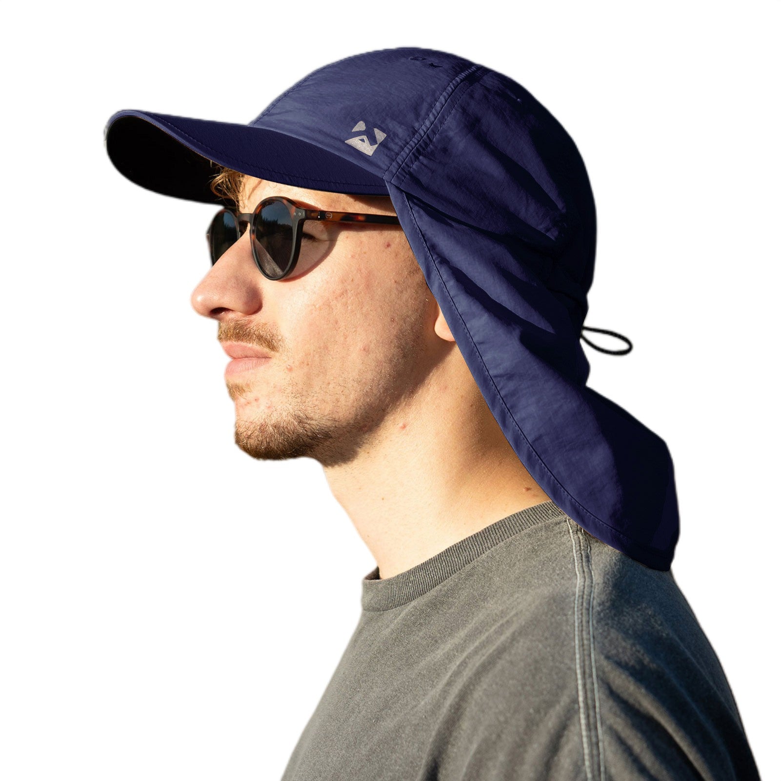TOP-EX Casquette imperméable réglable avec protection solaire et saharienne, taille M/L - Navy