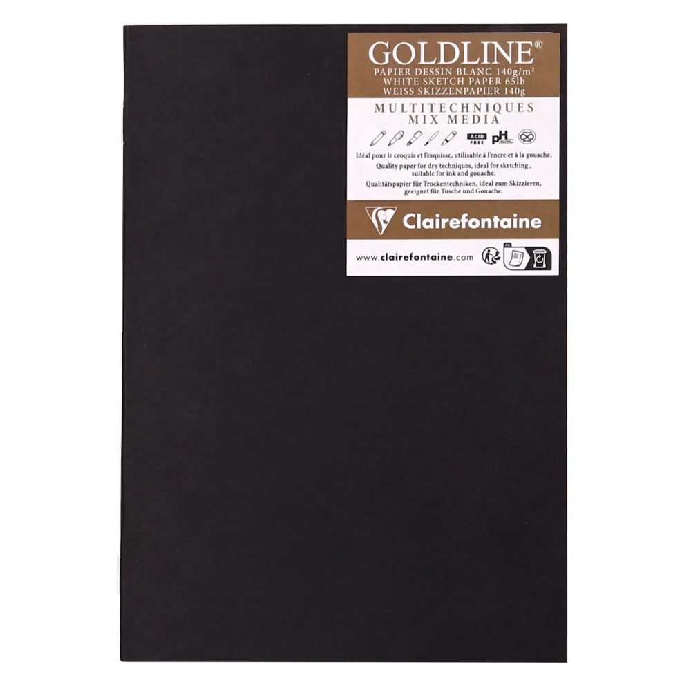 CLAIREFONTAINE Carnet Piqué GOLDLINE A3 20 feuilles 140g blanc