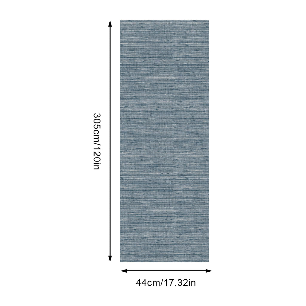 Murgall Papier peint adhésif auto-collant motif paille tissée Bleu 44 x 305 cm 1 rouleau