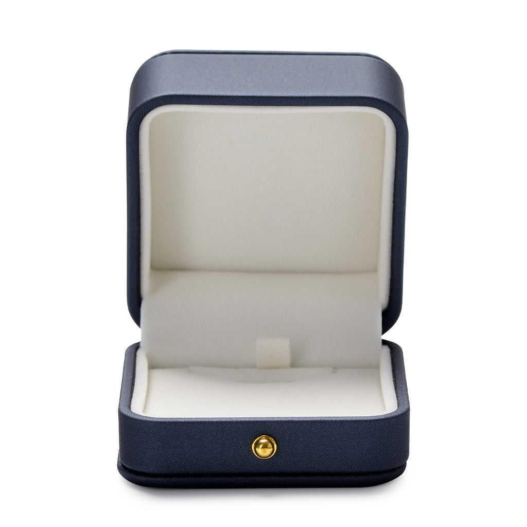 Oirlv boîte de rangement pour bague et pendentif en cuir haut de gamme bleu acier, présentation de bijoux