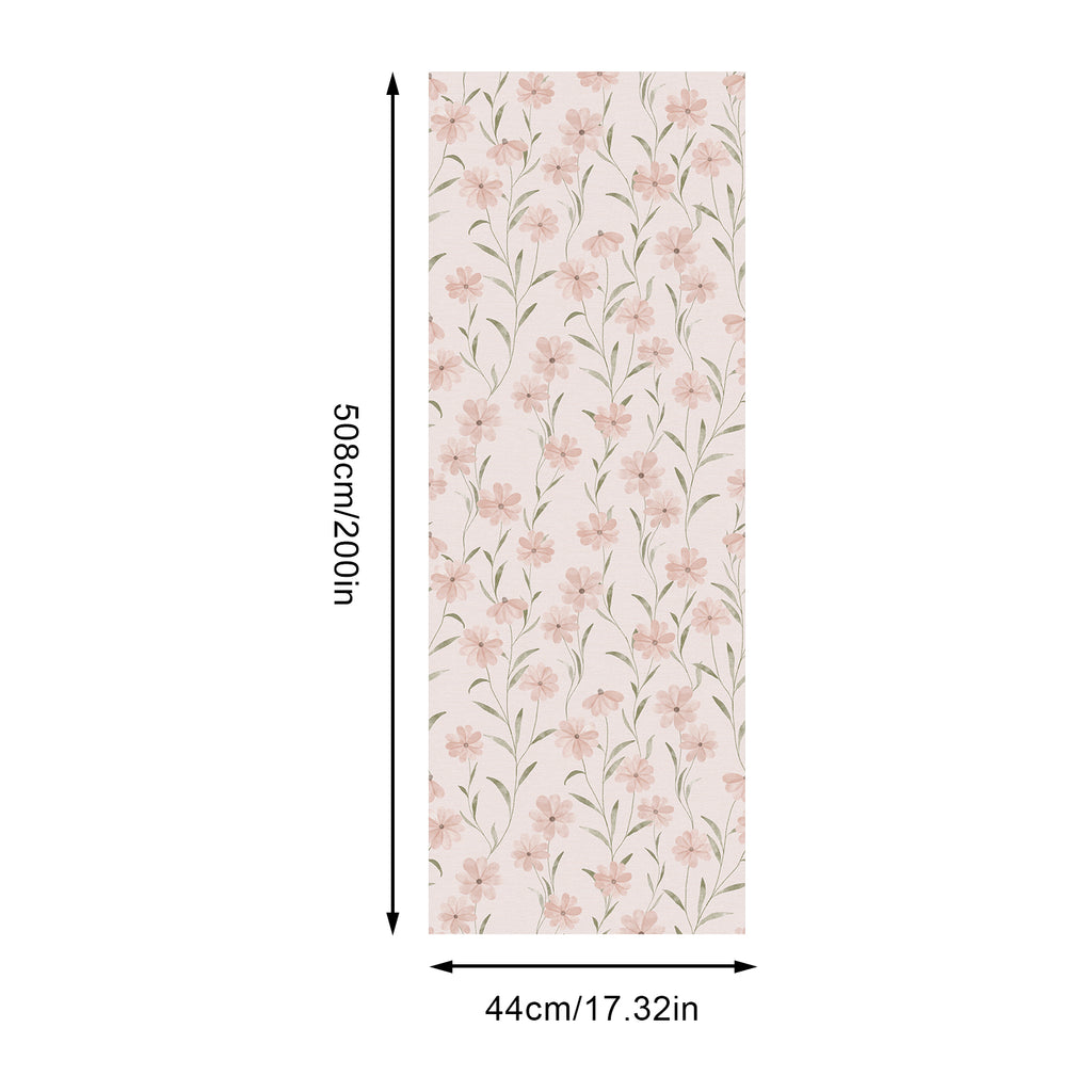 Murgall Papier peint auto-adhésif Fleurs tissées 44 x 508 cm - 1 rouleau