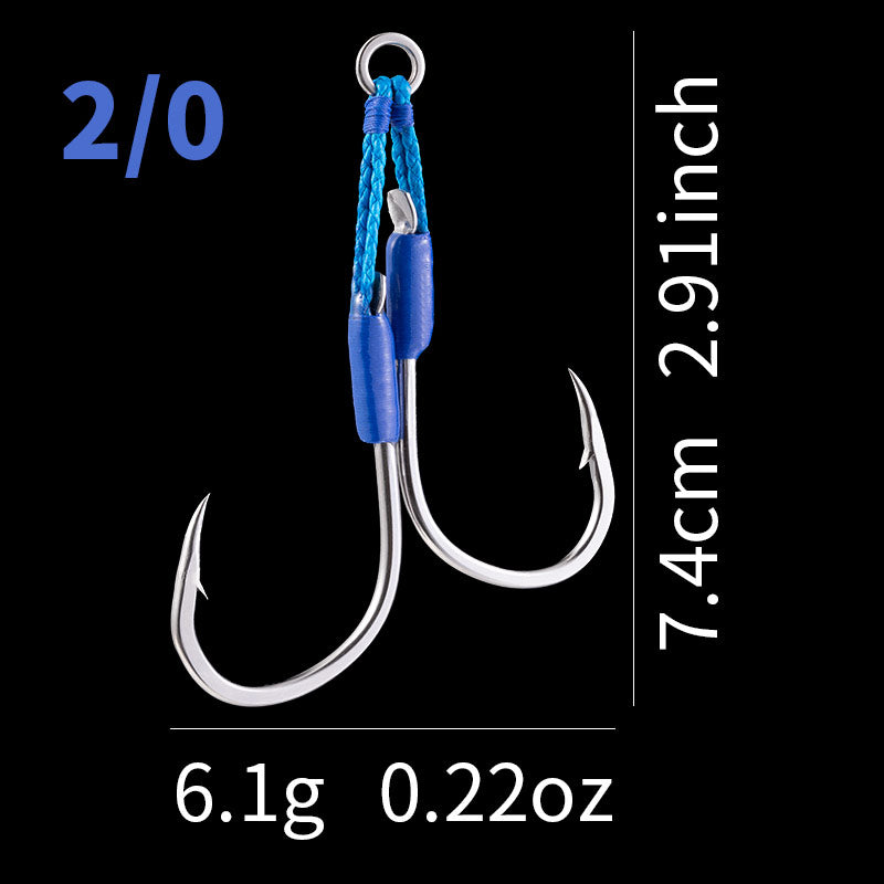 ECOODA Hameçon de pêche bleu cyan, hameçon rapide léger, haute qualité