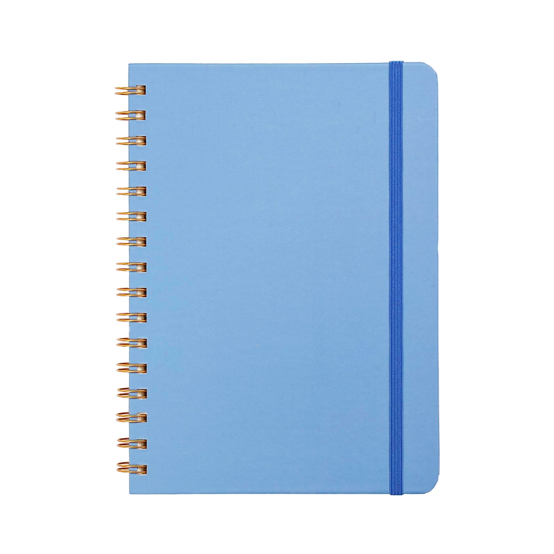 Jubiluu Carnet ligné A5 à spirales et couverture rigide - 96 feuilles (papier offset 100 g), avec bande élastique - Journal ligné crème classique pour écriture, école