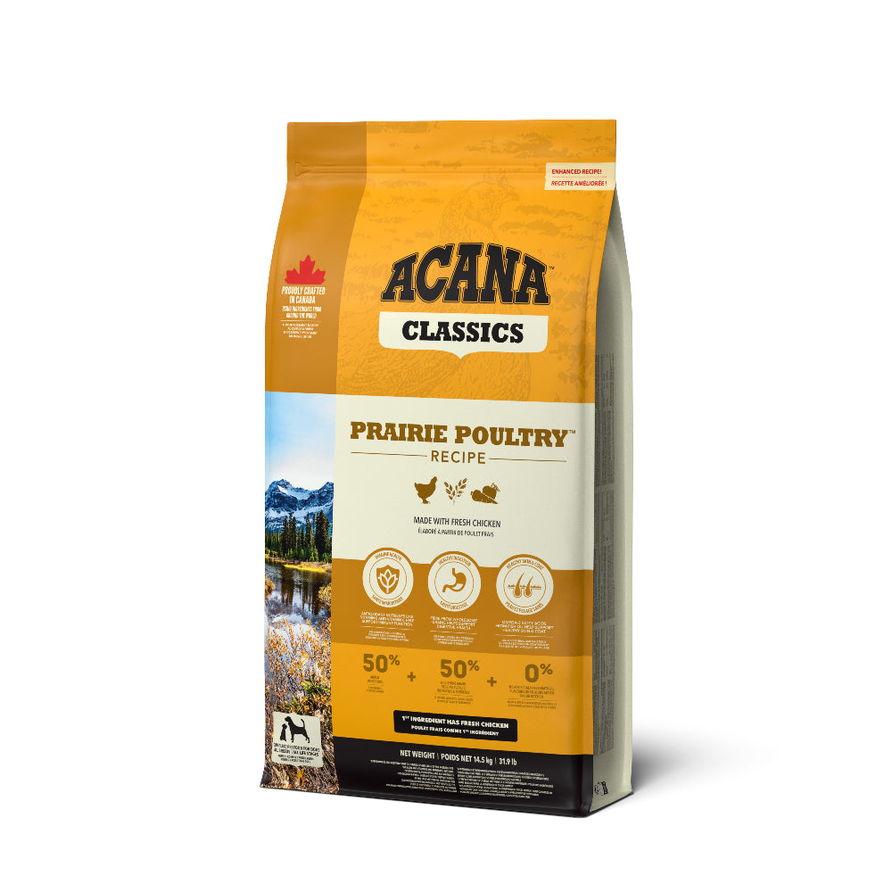 ACANA Classics Croquettes pour chien série classique recette volaille des prairies, Sac 14,5 kg (Poulet, abats et cartilage)