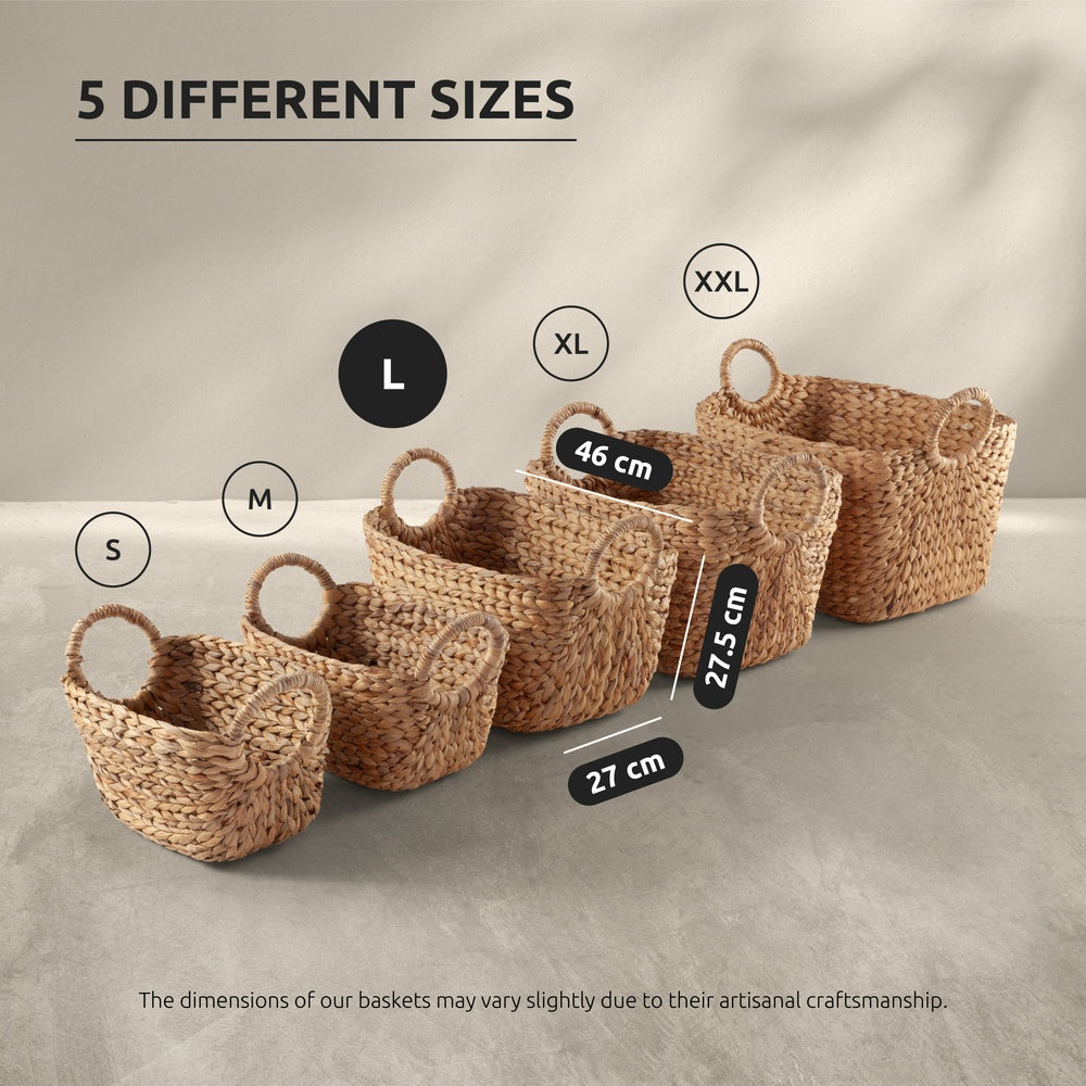 COMPACTOR Caracas Panier de Rangement en Jacinthe d'Eau Taille L