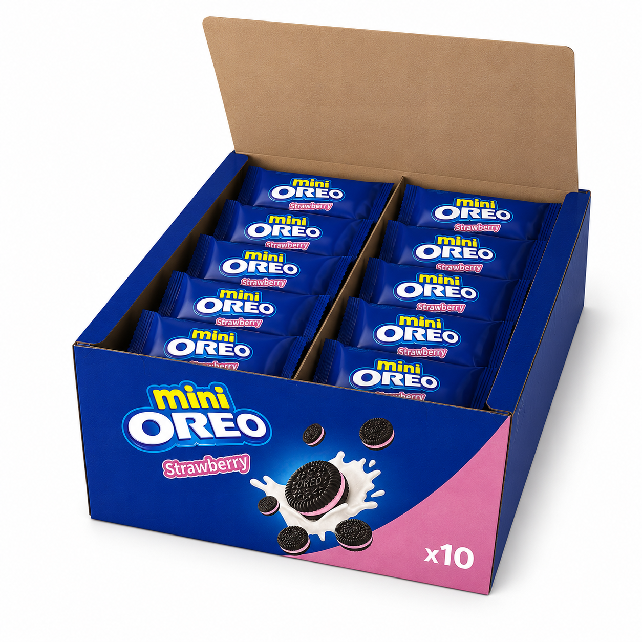 Oreo Mini Biscuit Fourré - Saveur Fraise 20,4 g x 10