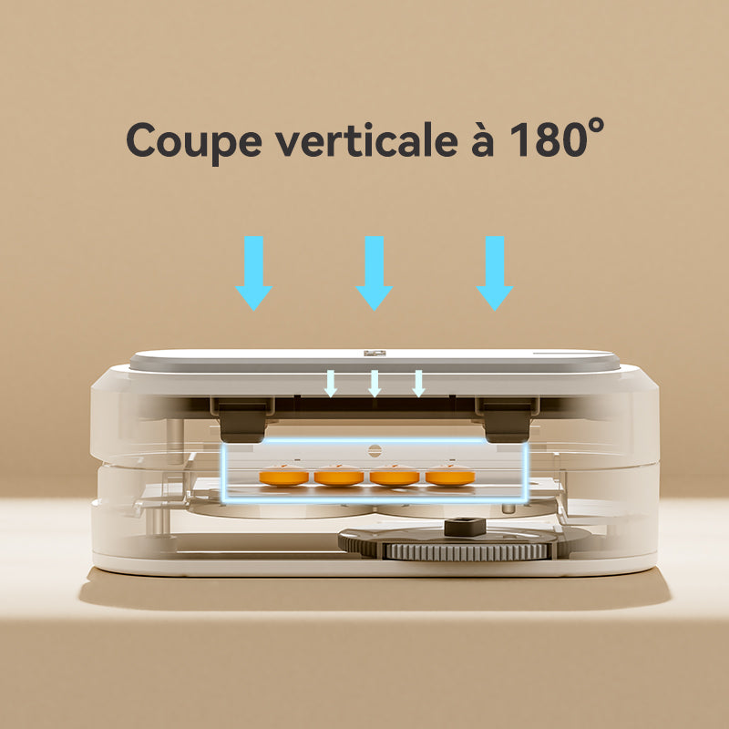 JORDAN&JUDY Coupe-pilules portable, séparateur de comprimés, outil de division de pilules, coupe en quart, coupe en deux, 1 pièce, Orange