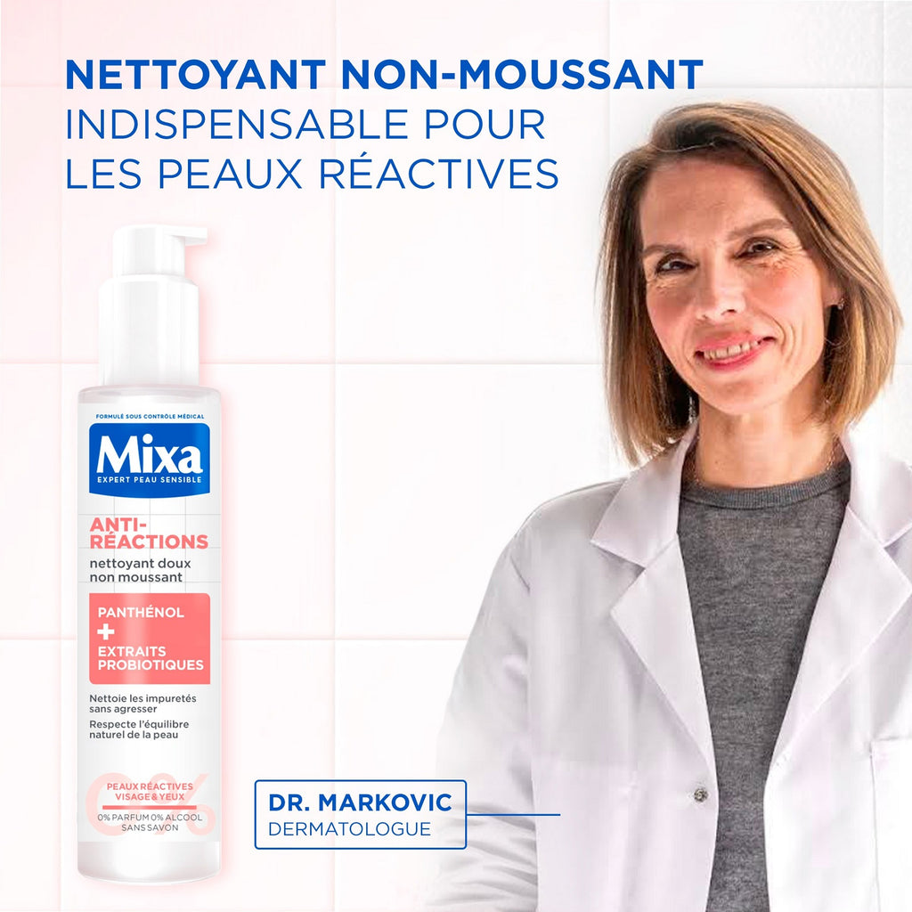 MIXA Nettoyant Doux Anti-Dessèchement Squalane + Glycérine 150ml