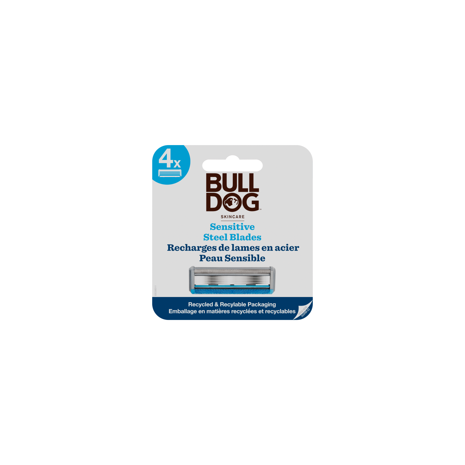 BULLDOG SKINCARE Sensitive - Lames de Rasoir Pour Homme - x 4