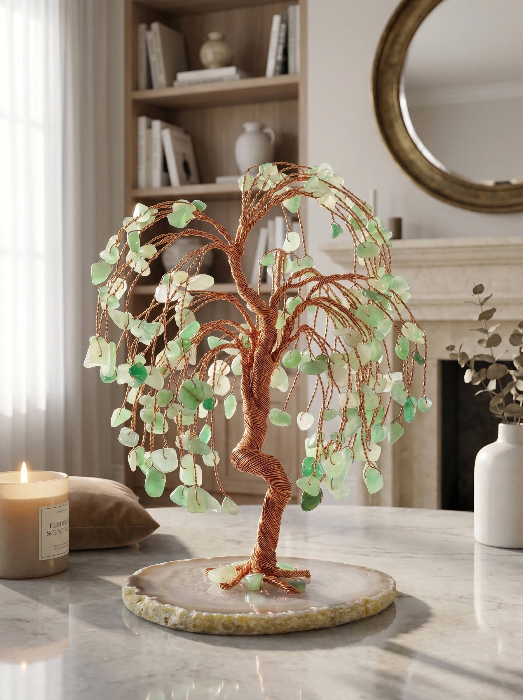 Ju7cer 1 pièce d'artisanat en cristal naturel brut attirant l'argent, arbre à argent, décoration de base, décoration d'intérieur, Noël, cristal de guérison, adapté pour la maison, le bureau et la décoration de pièce