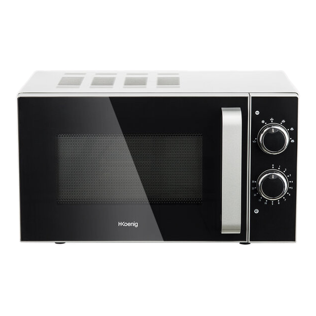 Hkoenig VIO4 Micro-ondes en pose libre - 700 W - Blanc et acier inoxydable - 20 L