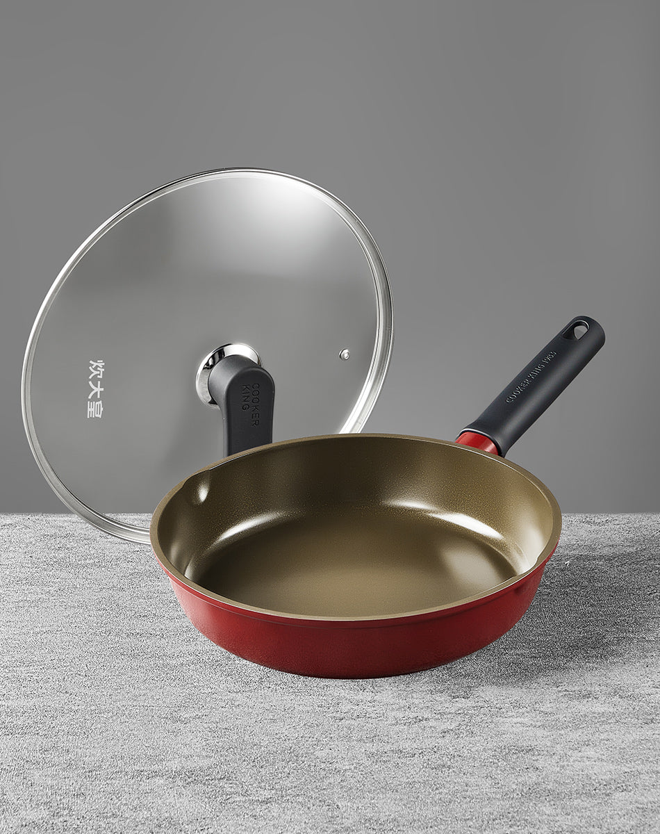 COOKER KING Poêle antiadhésive 28 cm, revêtement céramique au titane, sans PTFE ni PFOA, compatible induction
