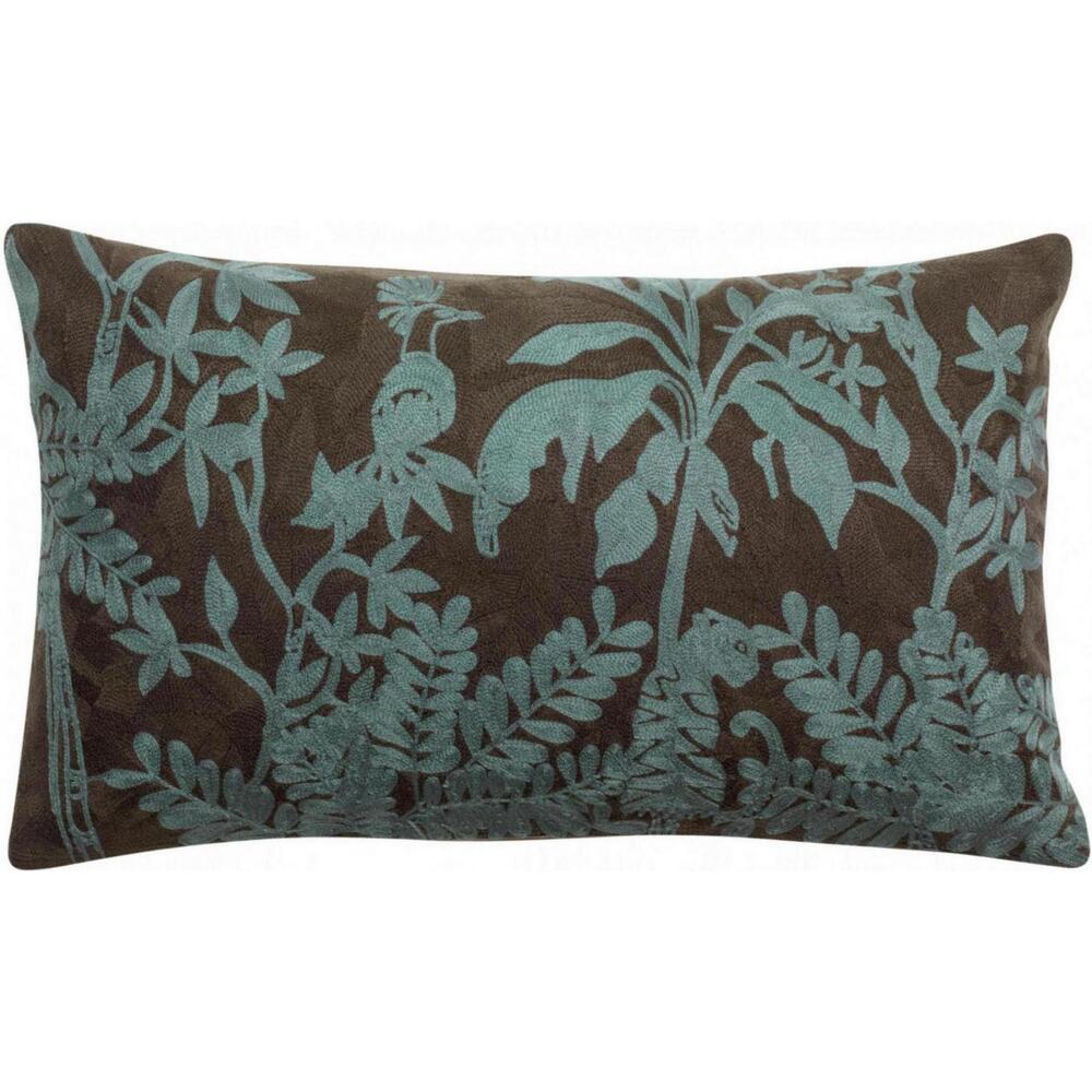 Housse de coussin brode raki carbone