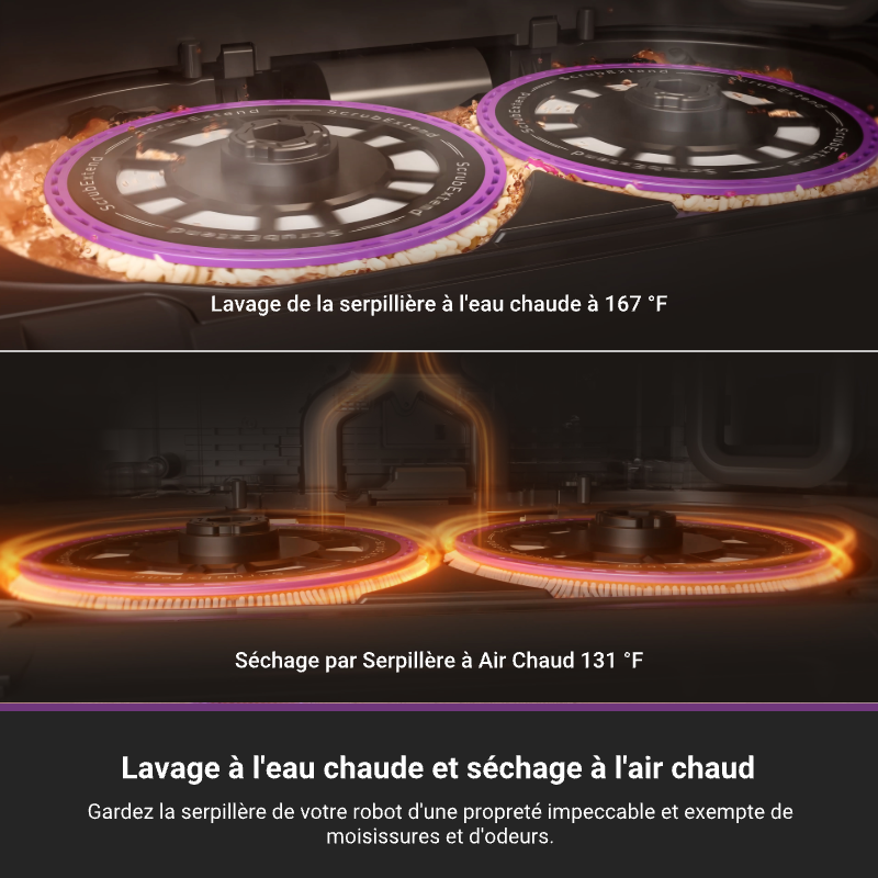 Eureka J15 Pro Ultra Aspirateur robot avec fonction d’essuyage, 16 200 Pa, Technologie anti-enchevêtrement, Détection des liquides et relevage de brosse, Nettoyage à l’eau chaude 75 °C, Autonettoyage