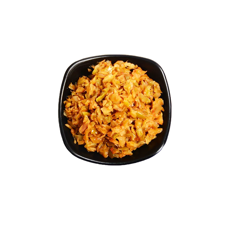 Wu Jiang Tiges de moutarde marinées saveur nature, morceaux croquants 800 g