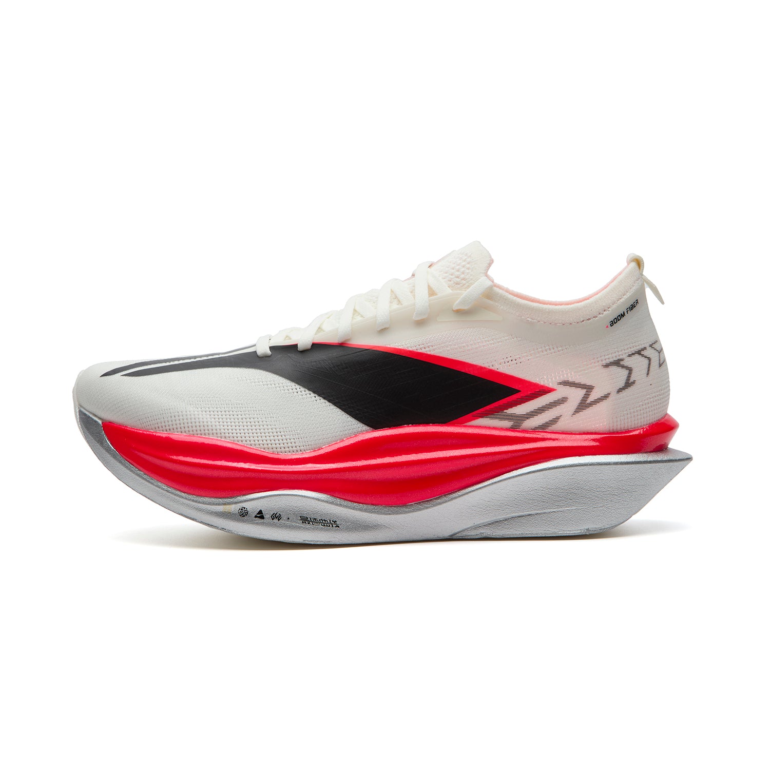 EU43 2/3 LI-NING Fly Electric 6 ELITE Chaussures de course de vitesse pour hommes Marathon Sport et plein air - Blanc champagne