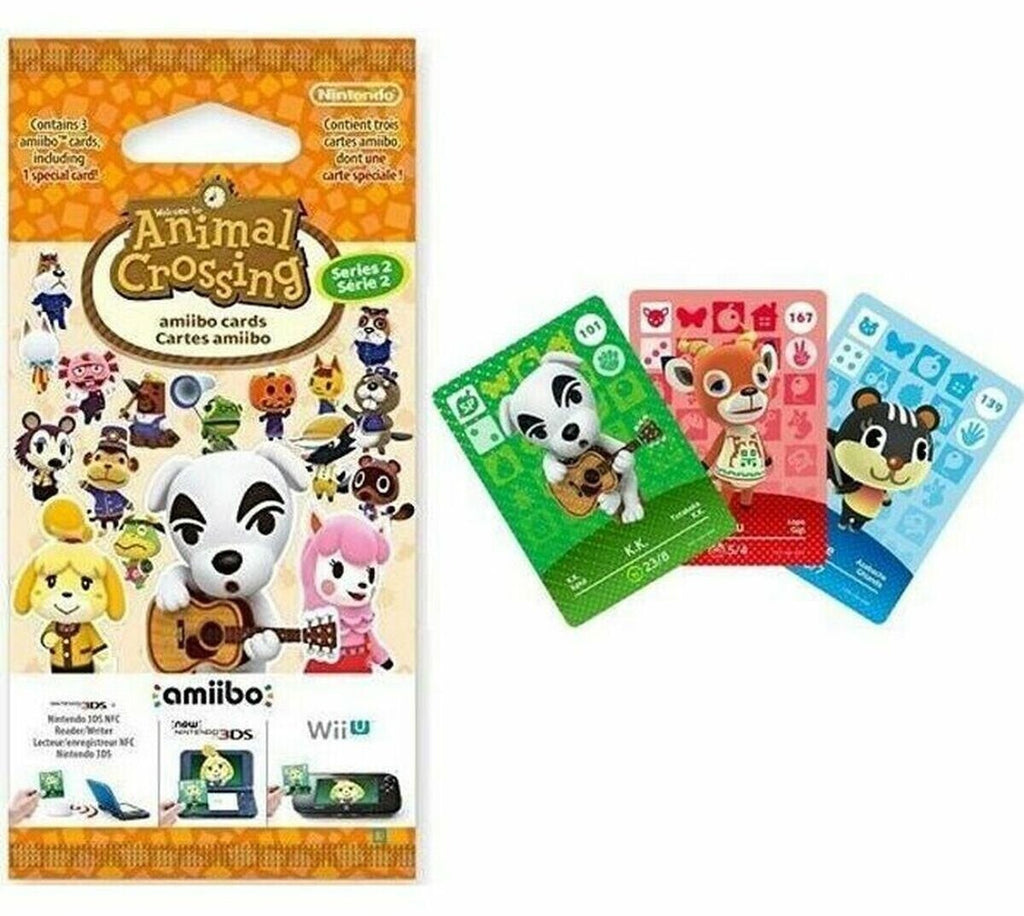 Nintendo Animal Crossing Série 2 Paquet de cartes amiibo avec 1 spéciale et 2 standards