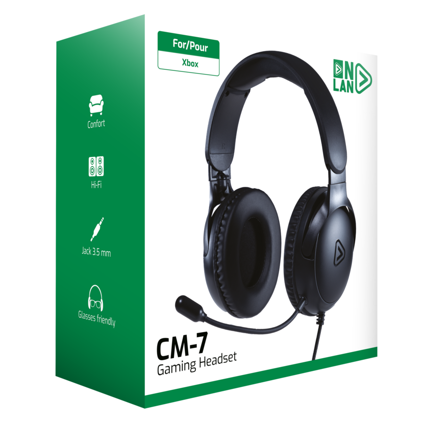 ONLAN - Casque Gaming filaire pour Xbox Series X|S - Noir