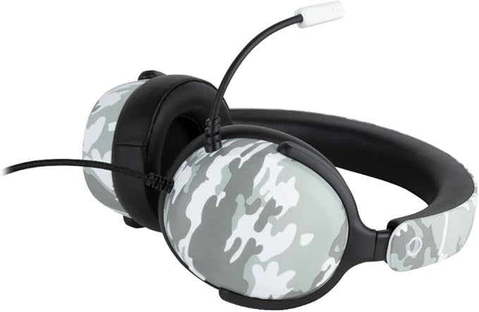 Konix Casque gaming circum-aural filaire Nexus PS5, Switch 2 et Xbox Series X|S - Haut-parleurs 40 mm - Microphone - Câble 1,5 m - Motif camouflage