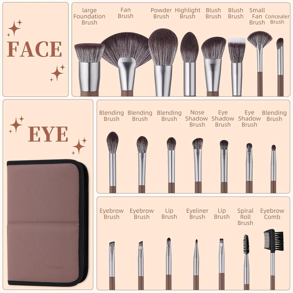 DUcare Trousse de 22 pinceaux de maquillage