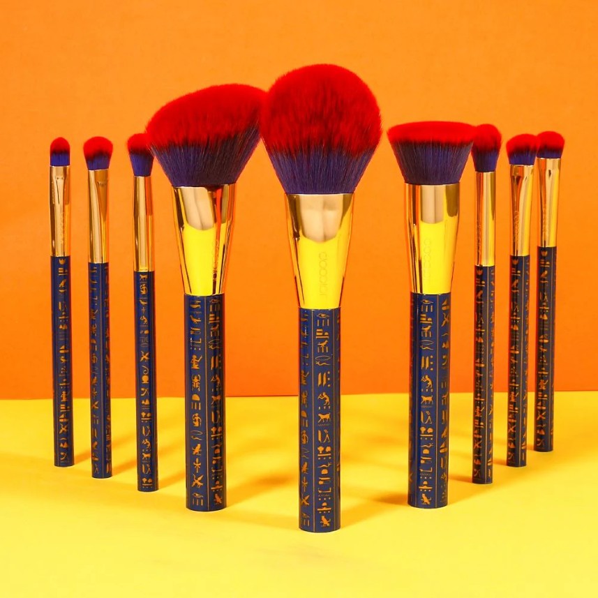 DOCOLOR Kit de 19 pinceaux de maquillage - Thème Égypte