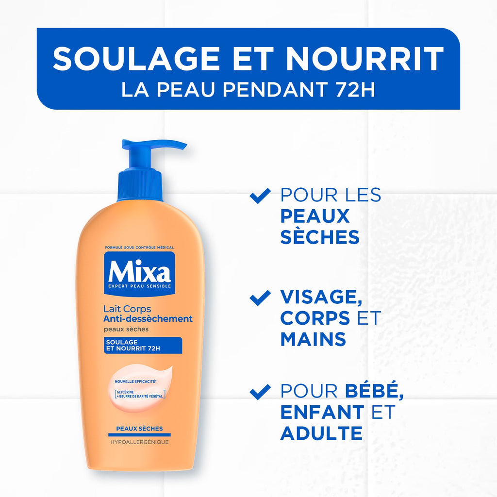 MIXA La Crème Anti-Dessèchement des Peaux Sèches 400ml