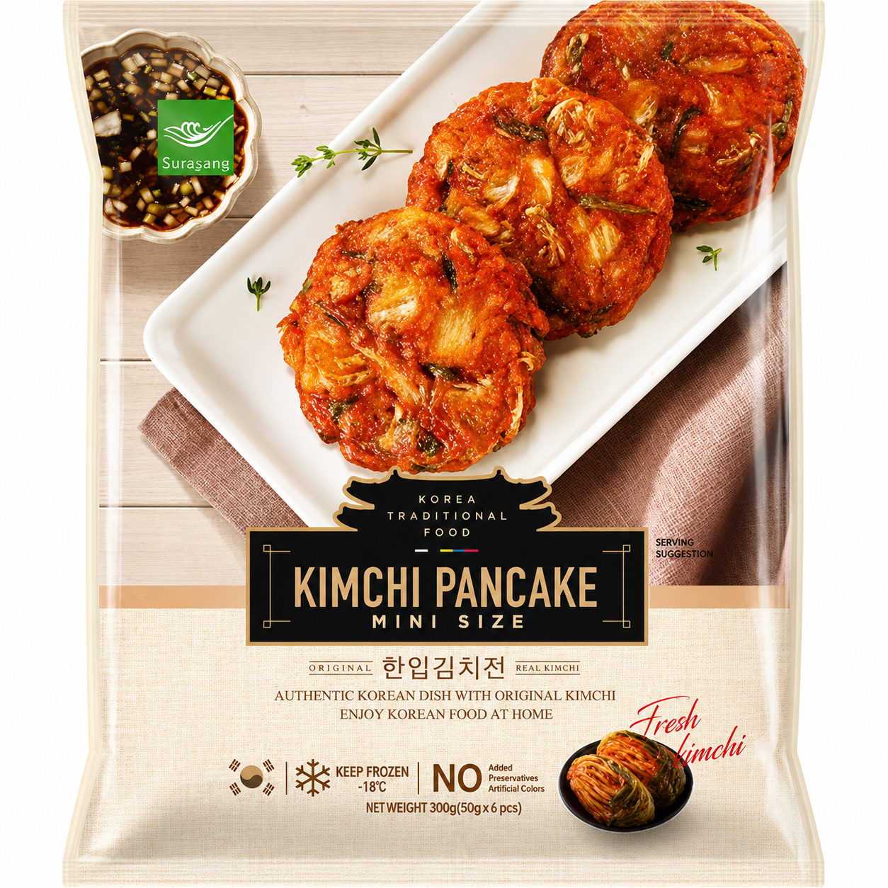 Saongwon Mini galettes au kimchi - 300 g