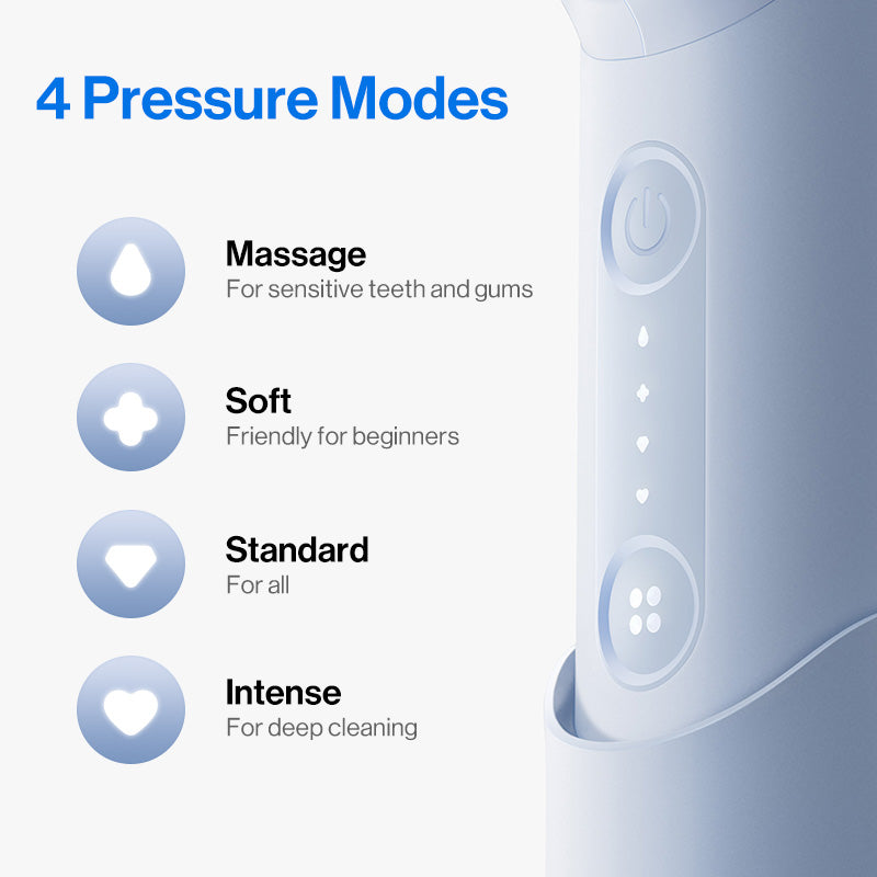 usmile C10 Hydropulseur dentaire portable, Autonomie 95 jours, 4 modes, Buse 360°, Réservoir 180 ml, Étanche IPX7