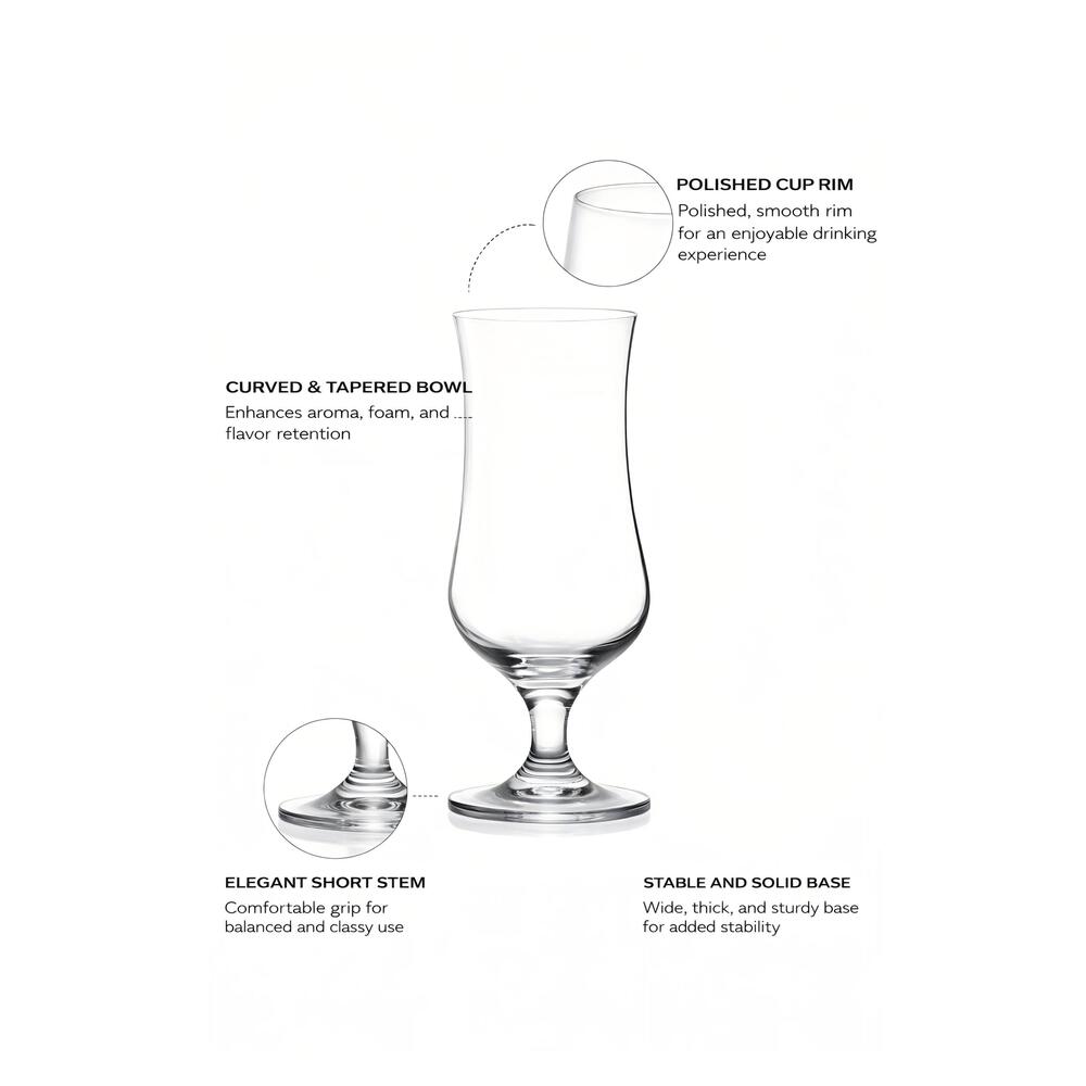 Pasabahce Lot de 2 verres à vin longues, elegants à pied, 7,25 x 7,25 x 17,7 cm, 448 ml, pour vin rouge, cocktail, champagne