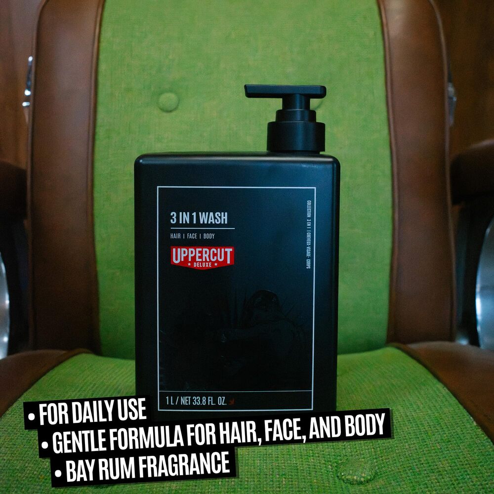 Uppercut Deluxe Nettoyant 3 en 1 / 3-in-1 Duschgel & Shampoo (1000 ml)