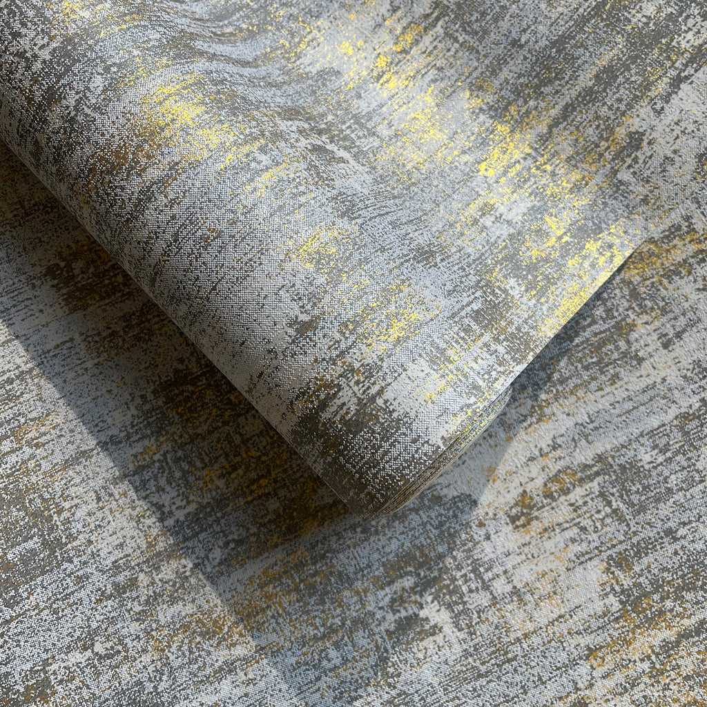 Murgall Papier peint non adhésif style industriel Gris clair 44x1200 cm 1 rouleau