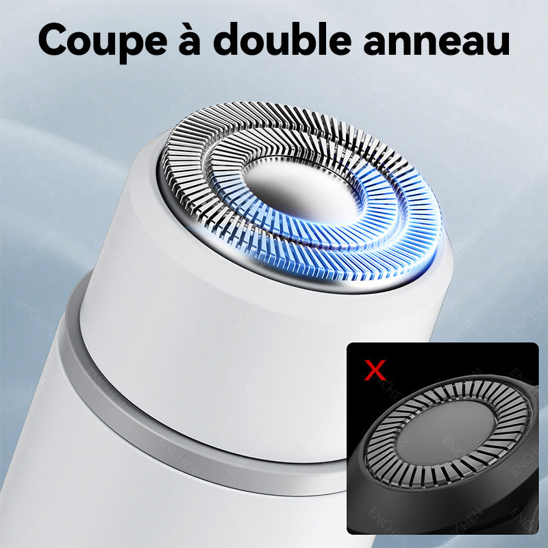 Rasoir électrique Enchen A3 2-en-1 à double tête pour le rasage du visage et du corps, 1 pièce.