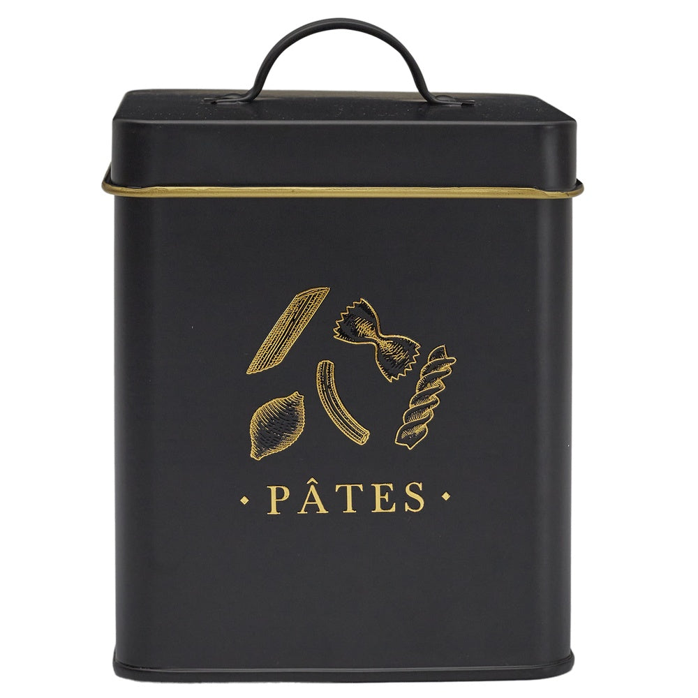 COOK CONCEPT Boîte à pâtes noire et dorée