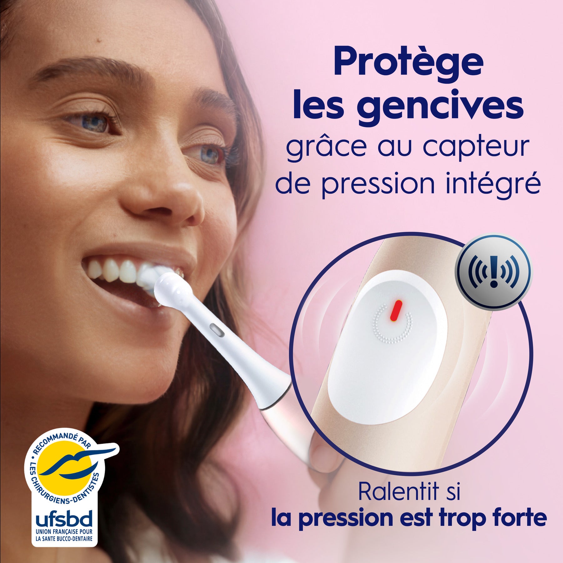 Oral-B Brosse à dents électrique iO2 rose clair, 1 brossette