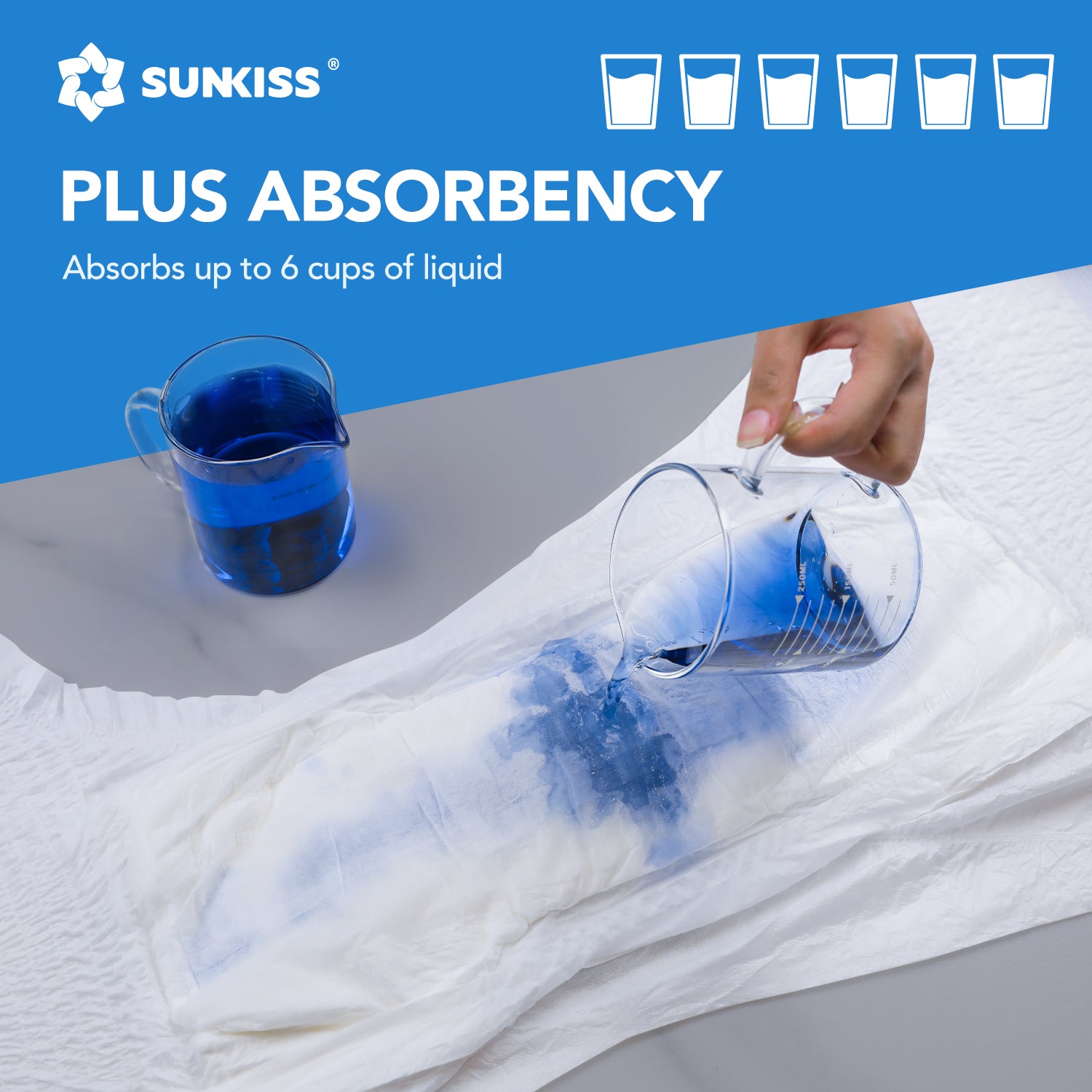 SUNKISS TrustPlus Sous-vêtements protecteurs jetables unisexes pour incontinence et post-partum, Absorption confort nuit, Taille XLarge, 16 unités
