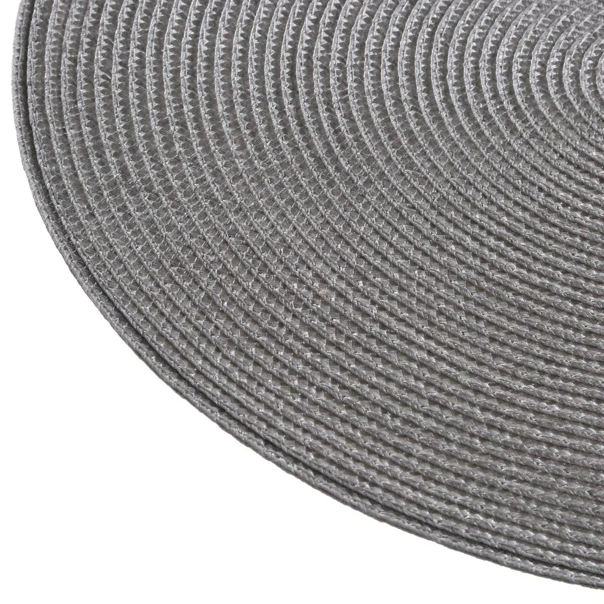 Set de table tressé diam 38 cm gris clair