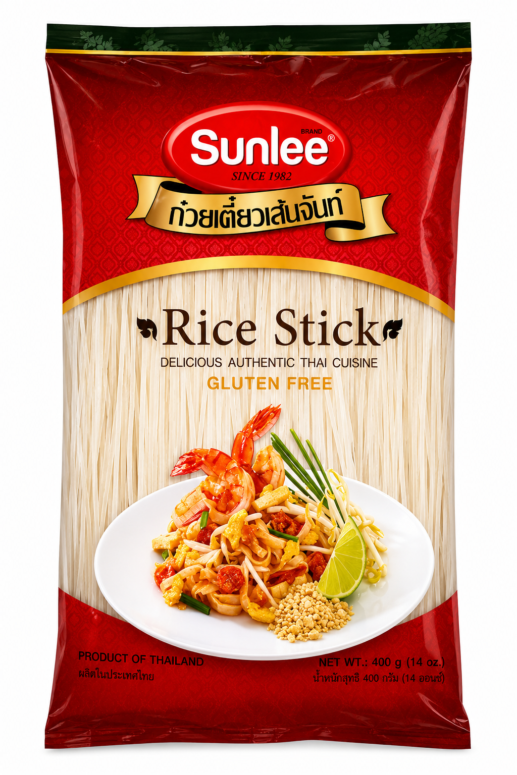 Sunlee Nouilles de riz courbées 5 mm 400 g