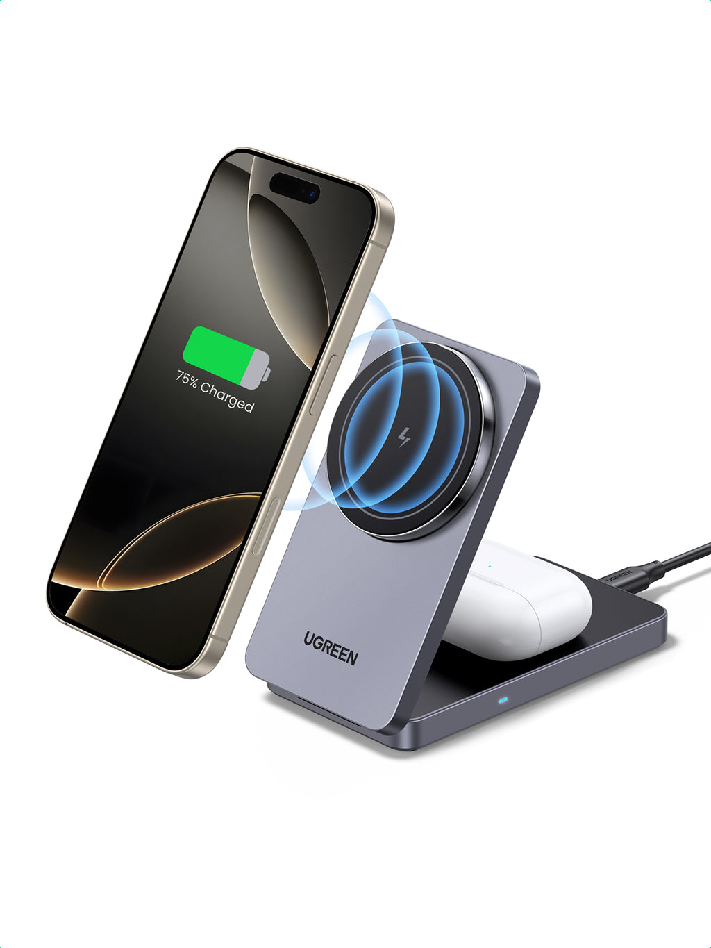 UGREEN Chargeur MagSafe 2-en-1 noir