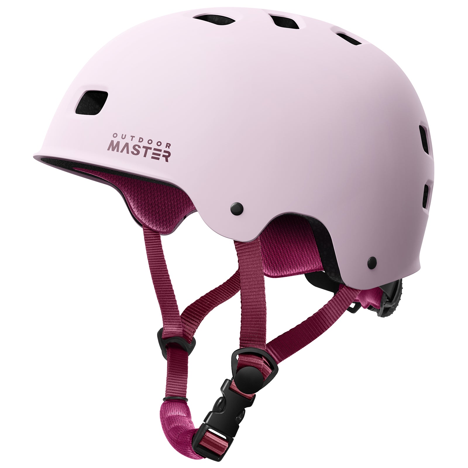 OutdoorMaster Casque de skateboard Oryx, Rose clair, S, 52-55 cm